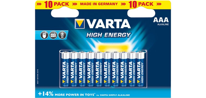 Varta HIGH ENERGY AAA Batteria monouso Mini Stilo AAA Alcalino