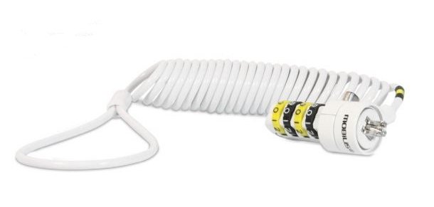 Mobilis 001234 cable antirrobo Blanco 1,8 m