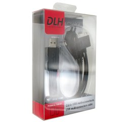 DLH DY-TU1975B câble de téléphone portable Noir USB A