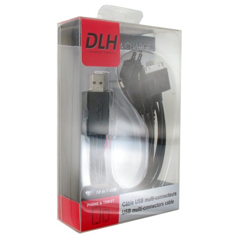 DLH DY-TU1975B câble de téléphone portable Noir USB A