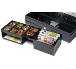 Tiroir caisse raccordement RJ12 8 compartiments monnaie,7 Billets Noir argent L46x H10x P17 cm