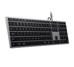 Satechi Slim W3 clavier Universel USB AZERTY Français Aluminium, Noir