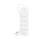Belkin Connect Blanc 8 sortie(s) CA 2 m