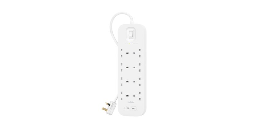 Belkin Connect Blanc 8 sortie(s) CA 2 m