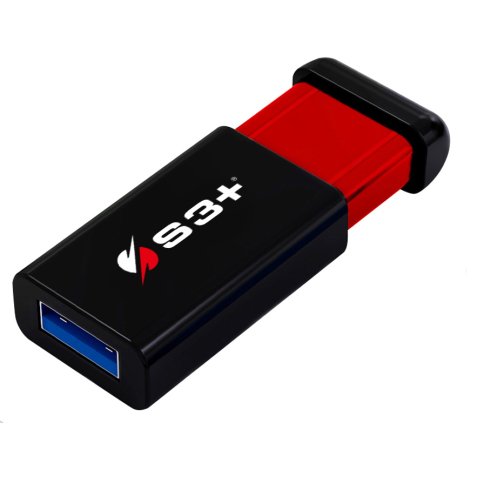 S3Plus Technologies Space+ CLICK unità flash USB 128 GB USB tipo A 3.2 Gen 1 (3.1 Gen 1) Nero, Rosso