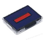 Cassette encrage bicolore trodat 6/50/2 pour tampon encreur 5430/5431/5435/5546 bleu/ro   uge