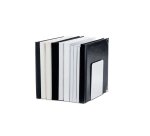Serre-livres maul aluminium coins arrondis 10x10x13cm     coloris argent