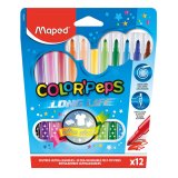 Feutre coloriage maped color'peps triangulaire encre ultra-lavable capuchon ventilé pointe bloquée pochette 12 unités