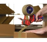 Dévidoir Tesa Comfort pour ruban adhésif d'emballage - Rouge