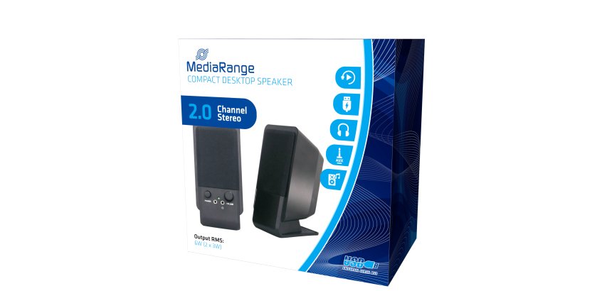MediaRange MROS352 luidspreker 1-weg Zwart Bedraad 6 W