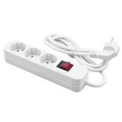 Multiprise mediarange parafoudre 3 prises interrupteur on/off sécurité enfant longueur cordon 1.4m