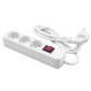 Multiprise mediarange parafoudre 3 prises interrupteur on/off sécurité enfant longueur cordon 1.4m