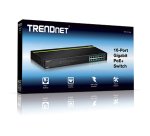 Trendnet TPE-TG160G commutateur réseau Non-géré L2 Gigabit Ethernet (10/100/1000) Connexion Ethernet, supportant l'alimentation via ce port (PoE) 1U Noir