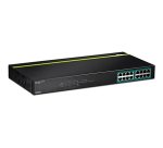 Trendnet TPE-TG160G commutateur réseau Non-géré L2 Gigabit Ethernet (10/100/1000) Connexion Ethernet, supportant l'alimentation via ce port (PoE) 1U Noir