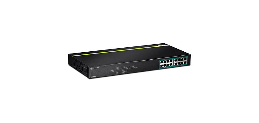 Trendnet TPE-TG160G commutateur réseau Non-géré L2 Gigabit Ethernet (10/100/1000) Connexion Ethernet, supportant l'alimentation via ce port (PoE) 1U Noir