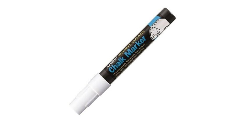 Marqueur artline fenêtres pointe fibre acrylique conique 4mm encre liquide craie pigmentée base eau inodore blanc