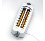 Grille-pain 4 tranches AT 2234, blanc / noir