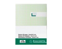 Registre 29,7x21cm 5x5 folioté 200 pages - Noir