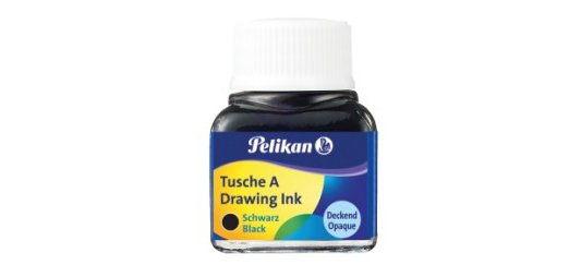 Encre de chine pelikan tire-lignes plumes dessinateur pinceaux couleur noir flacon 10ml