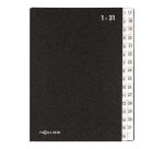 Trieur à soufflet, format A4, 1-31, noir