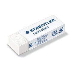 Gomma Rasoplast - 63 x 13 x 23 mm - bianco per matita - Staedtler - box 20 pezzi
