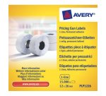 Boîte 10 rouleaux de 1500 étiquettes 1 ligne 26x12mm (8 caractère)s Blanches adhésif perm PLP1226