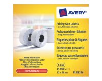 Avery PLR1226 self-adhesive label Price tag White 15000 pc(s)