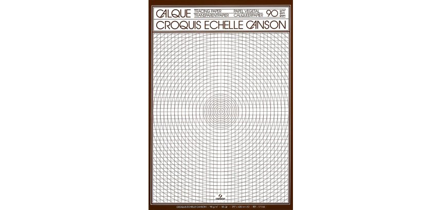 Papier calque pour dessin technique, A3, 90/95 g/m2