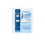 Classeur PP personnalisable Kreacover - 4 anneaux en D 20mm - A4 maxi - Blanc
