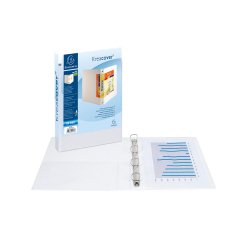 Classeur PP personnalisable Kreacover - 4 anneaux en D 20mm - A4 maxi - Blanc