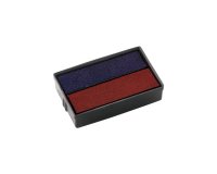 Coussinet encreur de rechange E/10/2, bleu/rouge,