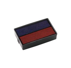 Coussinet encreur de rechange E/10/2, bleu/rouge,
