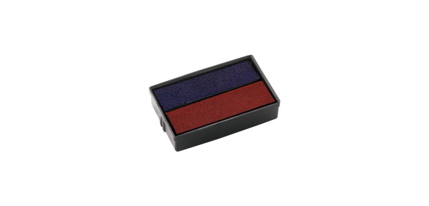 Coussinet encreur de rechange E/10/2, bleu/rouge,