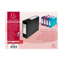 Exacompta Stud Filing Box A4 D80mm PP