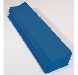 PAPIER CRÉPON, Paquet de 10 feuilles pliées 40% au format 2x0,50m - Bleu pétrole
