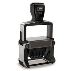 Tampon dateur trodat ligne prodateur timbre 5460 monture seule 56x33mm 6 lignes maximum date 4mm coloris noir rouge bleu