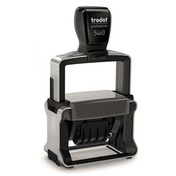 Tampon dateur trodat ligne prodateur timbre 5460 monture seule 56x33mm 6 lignes maximum date 4mm coloris noir rouge bleu