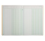 Manifold comptable exacompta piqué tête paresseuse 297x210mm vertical 34 lignes 80 pages 4 colonnes/page