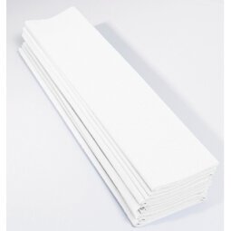 PAPIER CRÉPON, Paquet de 10 feuilles pliées 40% au format 2x0,50m - Blanc