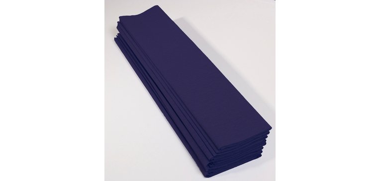Paquet de 10 feuilles Crépon M40 2x0,50m Bleu marine