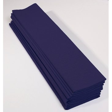 PAPIER CRÉPON, Paquet de 10 feuilles pliées 40% au format 2x0,50m - Bleu marine