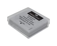 Gomme faber castell mie de pain corrige dessins pastel crayon fusain coloris gris étui plastique