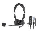 Hamlet HHEADM-UJX cuffia e auricolare Cablato Portatile Musica e Chiamate USB tipo-C Nero