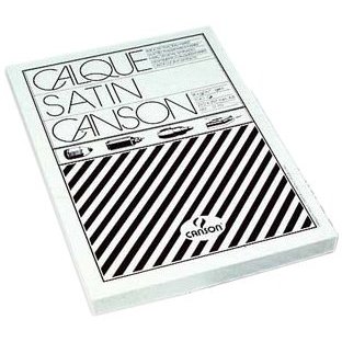 Papier calque canson satin très transparent résistant grattage arrachage 90/95g 50x65cm feuille