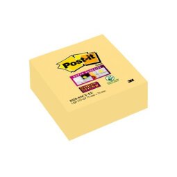 Bloc cube Super Sticky jaune 76 x 76 mm - bloc de 270 feuilles