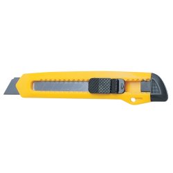 Cutter xd-11 q-connect lame retractable interchangeable acier 18mm precoupee frein securite col. aleatoire jaune/orange