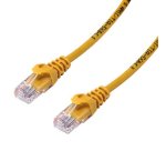 MCL 5m Cat6a U/UTP câble de réseau Jaune U/UTP (UTP) Rond