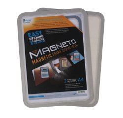 Pochette-cadre tarifold affichage magnetique magneto  a4 coloris gris sachet 2      unites