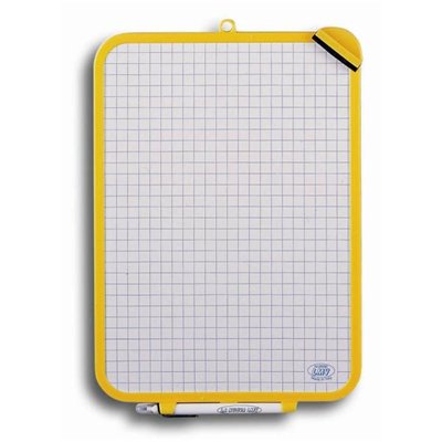 Tableau mini ardoise double face feutre brosse in  clus 2 faces quadrillée/unie 24x33cm