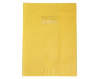 Protège-cahiers grain cuir PVC 22/100ème 24x32 cm - Jaune